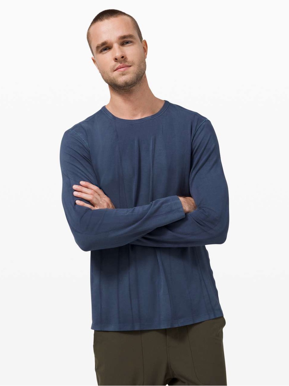 Lululemon 5 Year Basic Long Sleeve
Vertical Spray Dye Iron Blue Nautical Navy